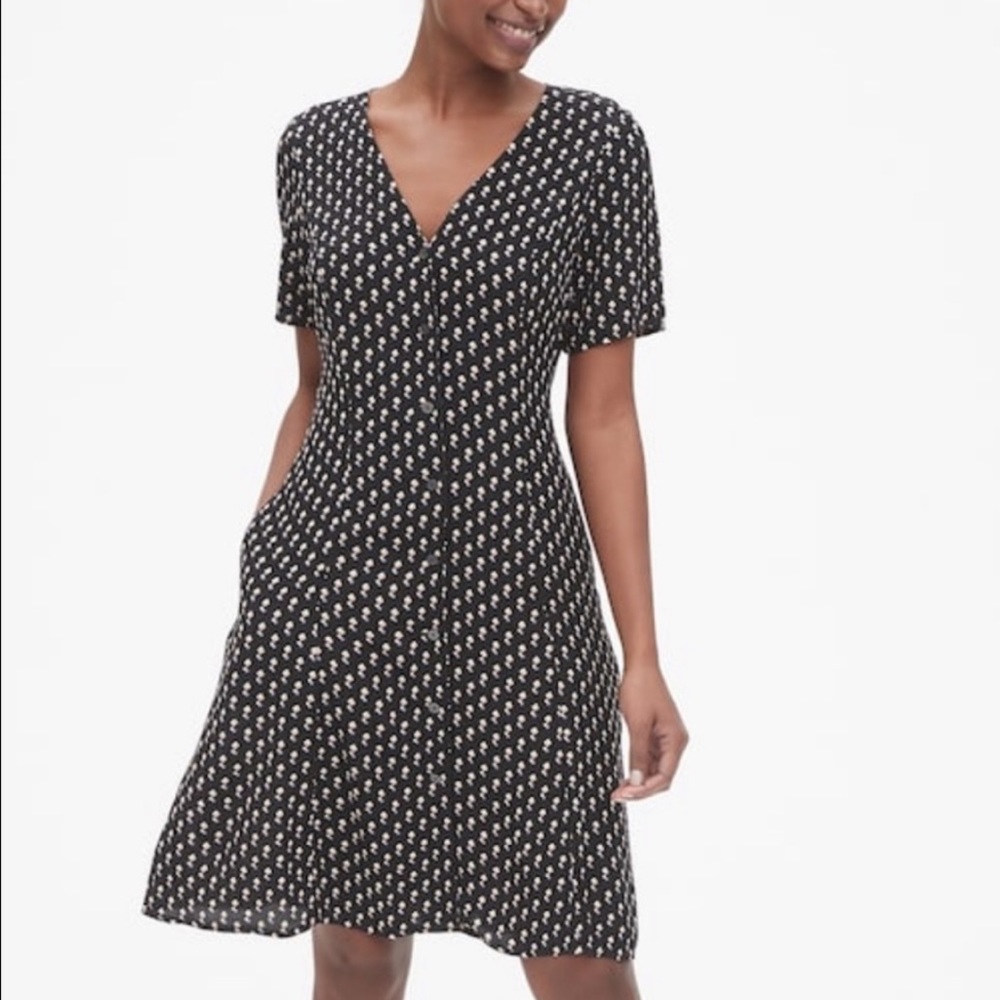 Gap Short Sleeve Button-Front Dress - Size 0